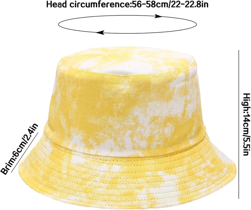 EYBF Flower Reversible Bucket Hat Cotton Summer Travel Beach Sun Hats Emboridery for Women Men - Image 5